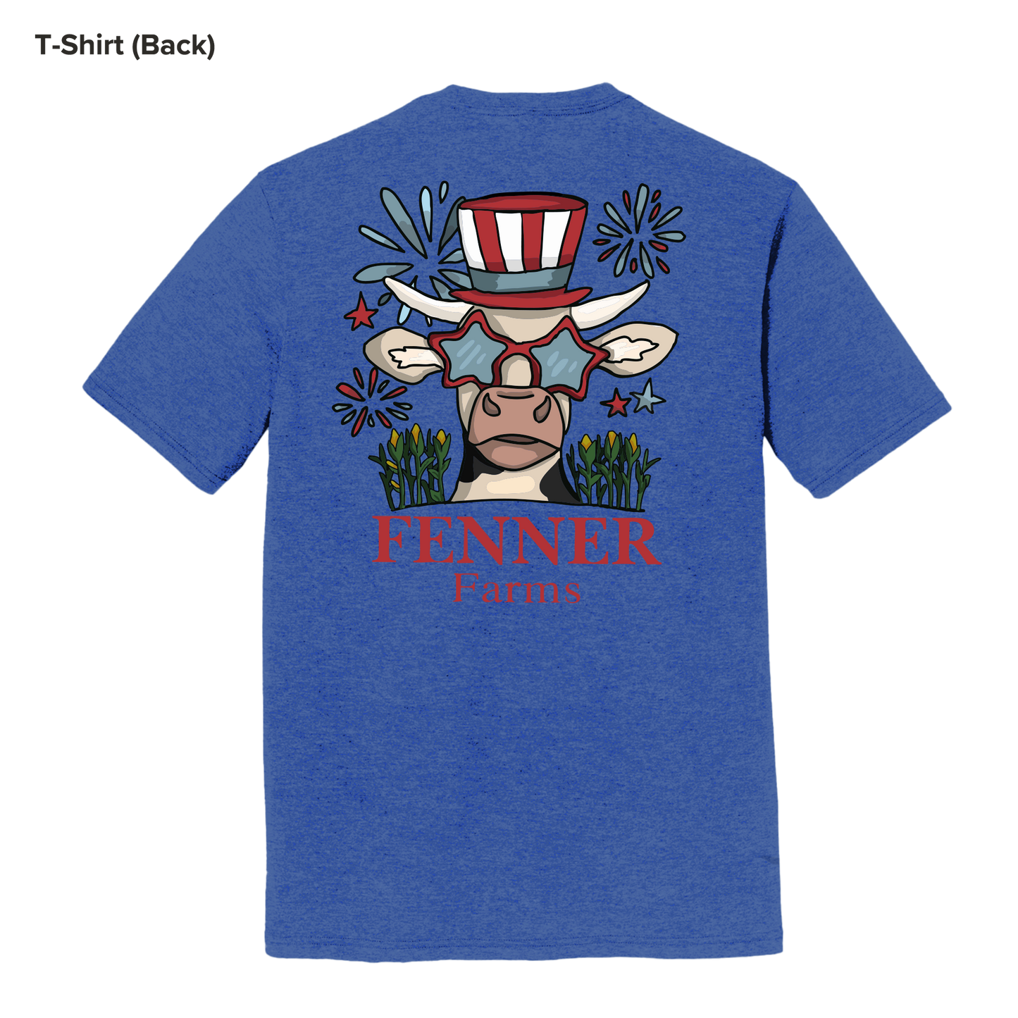 NEW - T-Shirt - Limited Edition - USA Cow (Royal Frost)