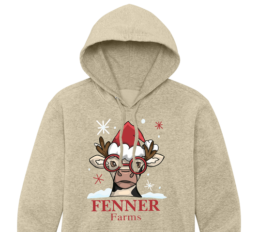 Christmas Fleece Hoodie - Oatmeal Heather